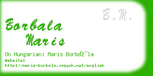 borbala maris business card